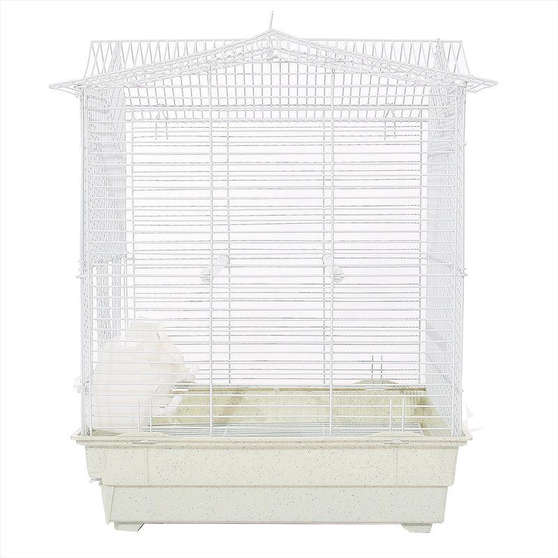 KCT Santiago Plus Exotic Portable Bird Small Cage  - White