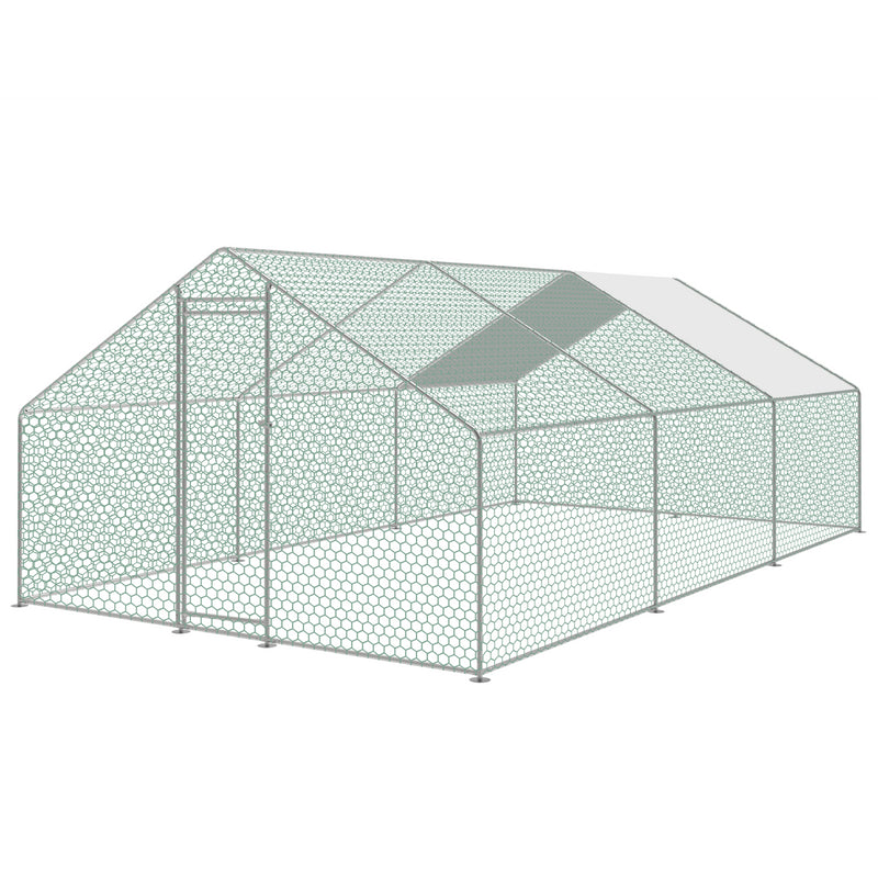 KCT Galvanised 6x3m Walk In Chicken Pet Run