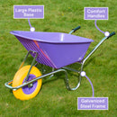 Complete Garden 110L Wheelbarrow - Purple