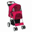Hooded Pet Stroller - Red