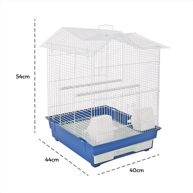 KCT Santiago Plus Exotic Portable Bird Small Cage  - Blue