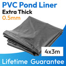 Supa-Flex PVC Pond Liner Roll Cut to Size - 4m Width up to 17m in Length