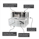 KCT Ancona 4ft Rabbit Hutch with Extended Run - Grey