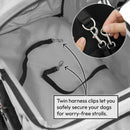 Hooded Pet Stroller with Rain Cover - Grey