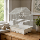 KCT Lima Small Exotic Bird Travel Cage - White