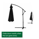 KCT 3m Large Cantilever Garden Parasols with Optional Base / Cover