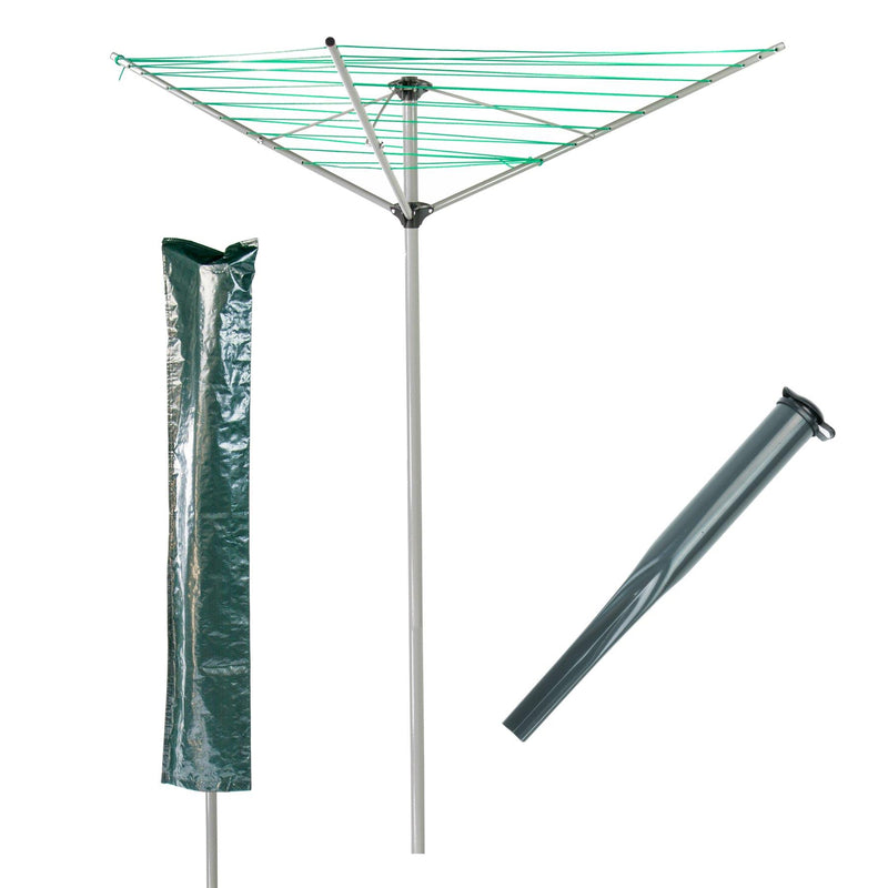 KCT Garden Rotary Airer - 3 Arm 30m Drying Area