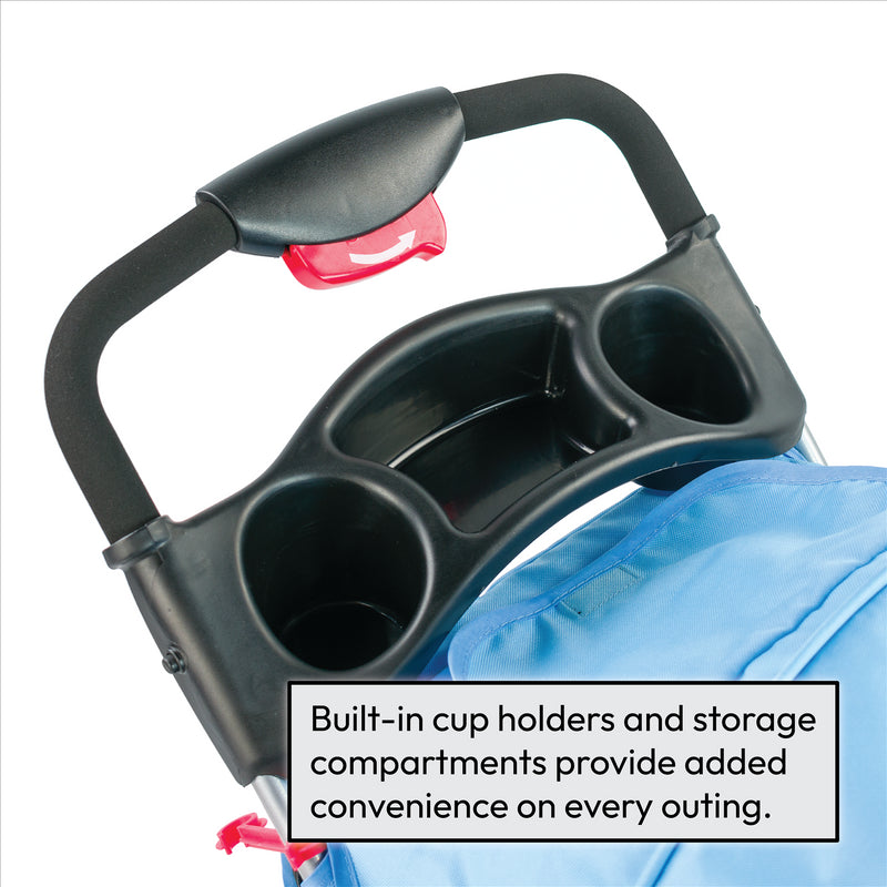Hooded Pet Stroller - Blue