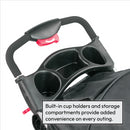 Hooded Pet Stroller with Rain Cover - Black