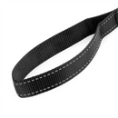 Black Dog Lead with Reflective Stitching