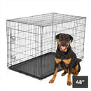 KCT Folding Pet Crates with Plastic Tray