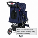 Hooded Pet Stroller with Rain Cover - Blue