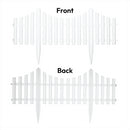 KCT White Picket Fence Garden Border - Pack of 8 panels