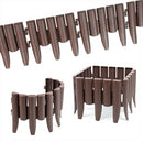 KCT Brown Wood Effect Garden Palisade Edging  - Pack of 8 Panels