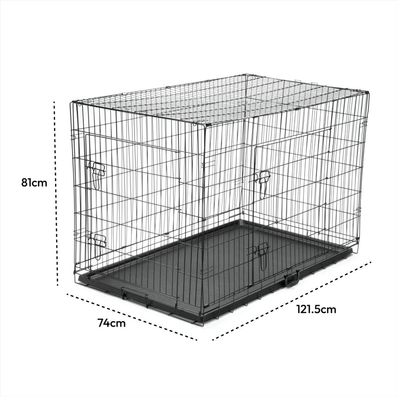 KCT Folding Pet Crates with Plastic Tray