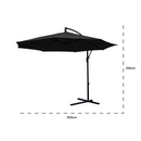 KCT 3m Large Cantilever Garden Parasols with Optional Base / Cover