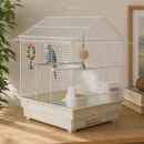 KCT Lima Plus Exotic Portable Bird Small Cage - White