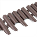 KCT Brown Wood Effect Garden Palisade Edging  - Pack of 8 Panels