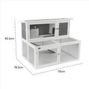 KCT Ancona 4ft Rabbit Hutch with Extended Run - Grey