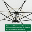 KCT 3m Large Cantilever Garden Parasols with Optional Base / Cover