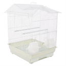 KCT Santiago Plus Exotic Portable Bird Small Cage  - White