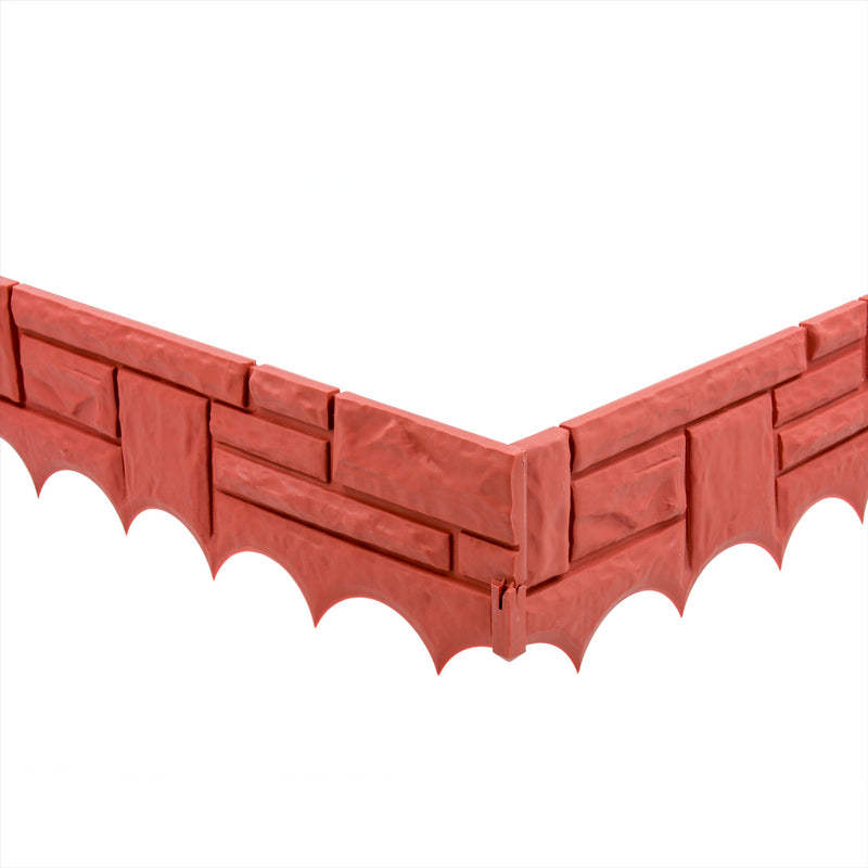 KCT Red Brick Wall Garden Border Edging