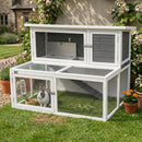 KCT Ancona 4ft Rabbit Hutch with Extended Run - Grey