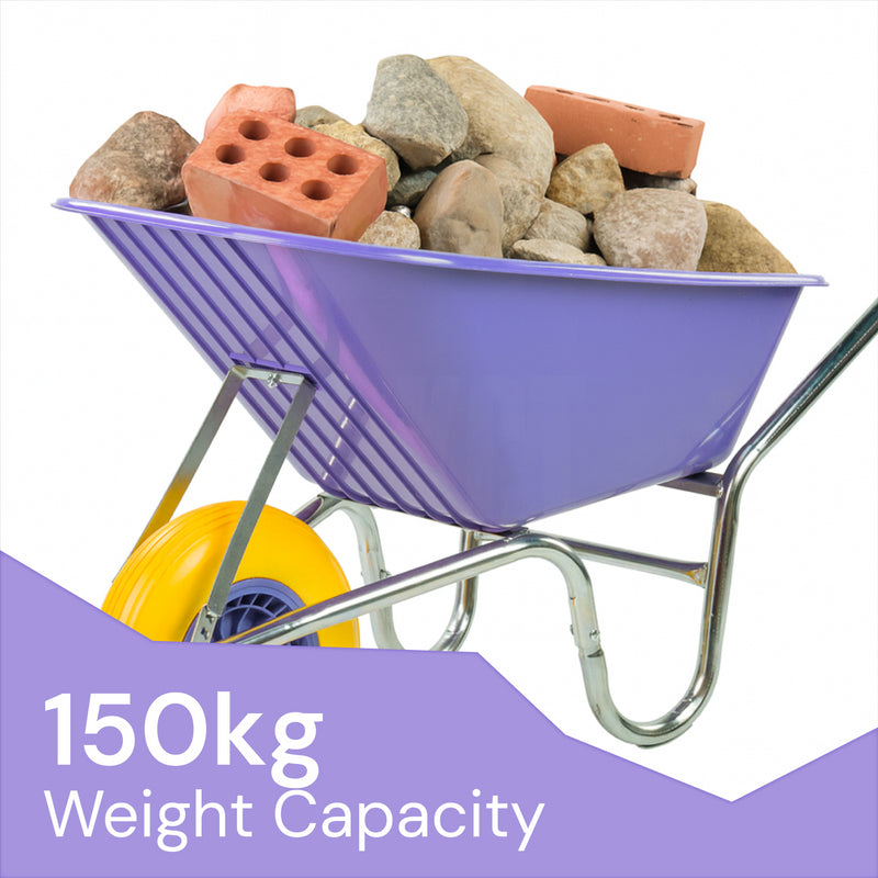 Complete Garden 110L Wheelbarrow - Purple
