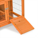 KCT Milan Large Two Tier Rabbit Hutch with Enclosed Run