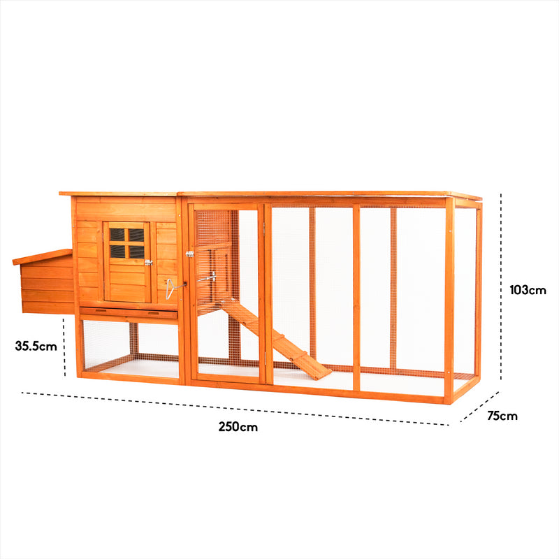 KCT Barcelona Extra Large 8FT Chicken Coop and run