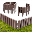 KCT Brown Wood Effect Garden Palisade Edging  - Pack of 8 Panels