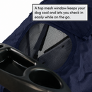 Hooded Pet Stroller with Rain Cover - Blue