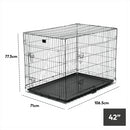 KCT Folding Pet Crates with Plastic Tray