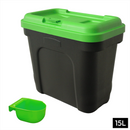 KCT Airtight Pet Food Storage Bins - Dog/Animal/Cat/Bird Feed  - 7kg (15L) /15kg (30L) Assorted Colours