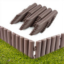 KCT Brown Wood Effect Garden Palisade Edging  - Pack of 8 Panels
