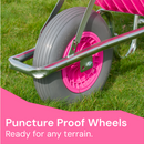 Complete Garden 110L Wheelbarrow - Pink