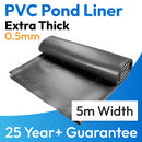 Supa-Flex PVC Pond Liner Roll Cut to Size - 5m Width from 15m in Length