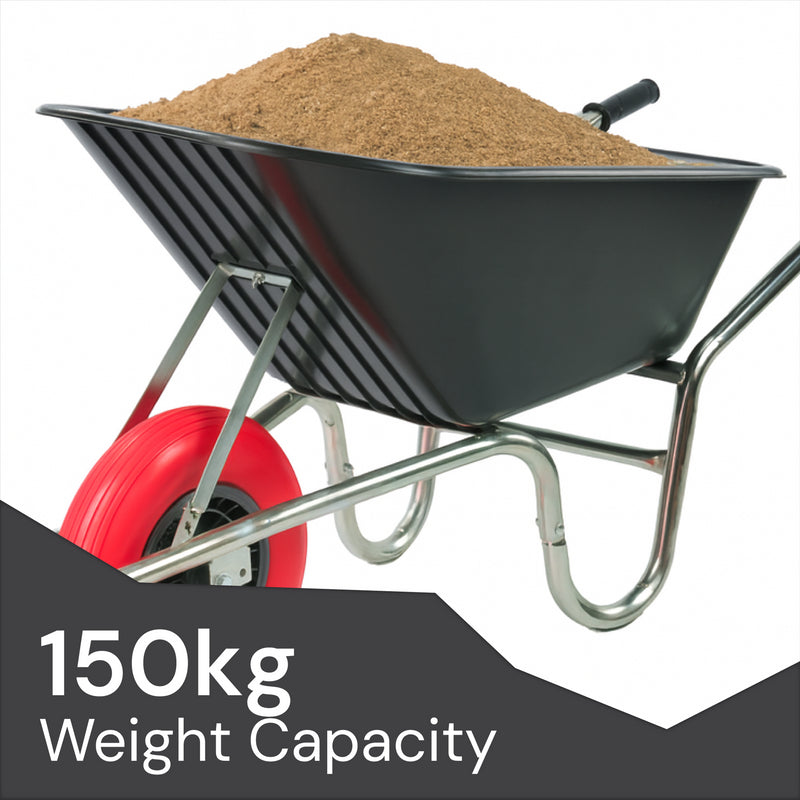 Complete Garden 110L Wheelbarrow - Black