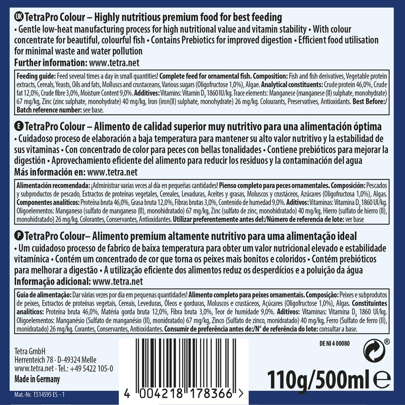 TetraPRO Colour Multi-Crisps 110g Aquarium Fish Food