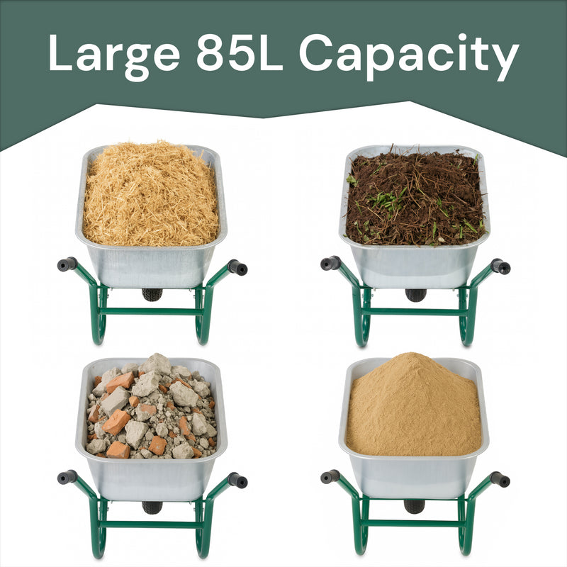 KCT 85 Litre Garden Steel Wheelbarrow