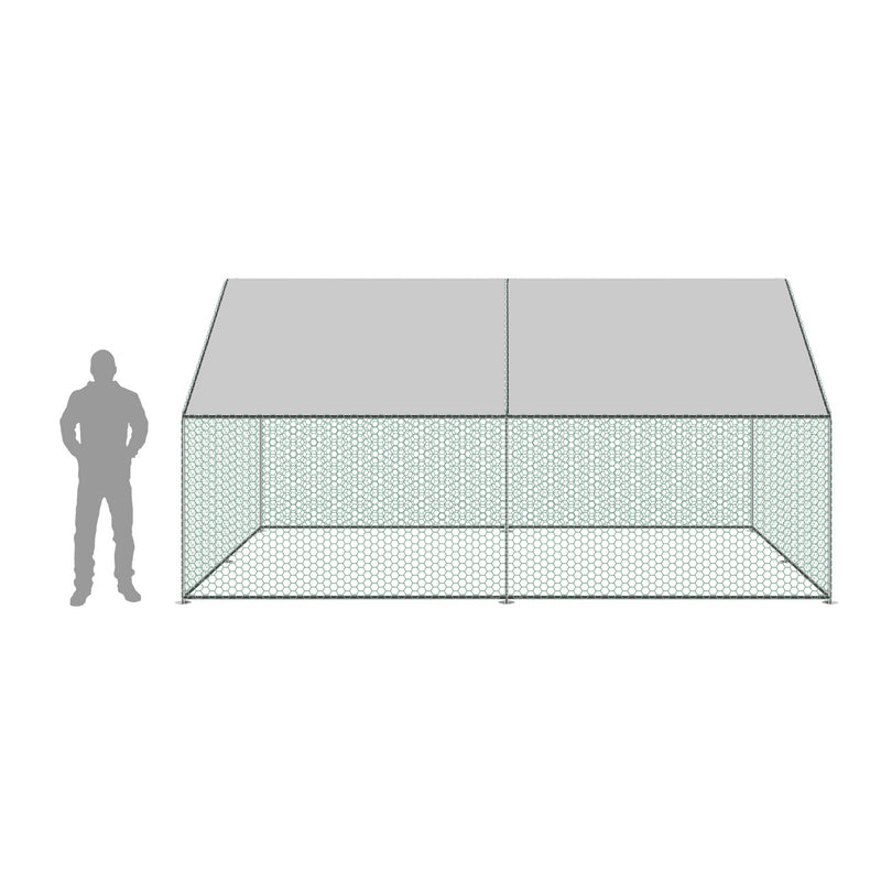 KCT Galvanised 3x3m Walk In Chicken Pet Run