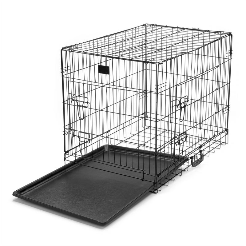 KCT Folding Pet Crates with Plastic Tray