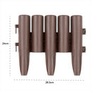 KCT Brown Wood Effect Garden Palisade Edging  - Pack of 8 Panels