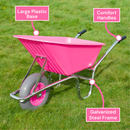 Complete Garden 110L Wheelbarrow - Pink