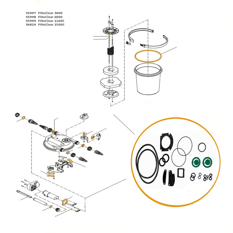 Oase - Part - 34581 Replacement Gasket Set FiltoClear