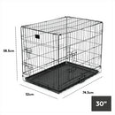 KCT Folding Pet Crates with Plastic Tray
