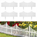 KCT White Picket Fence Garden Border - Pack of 8 panels