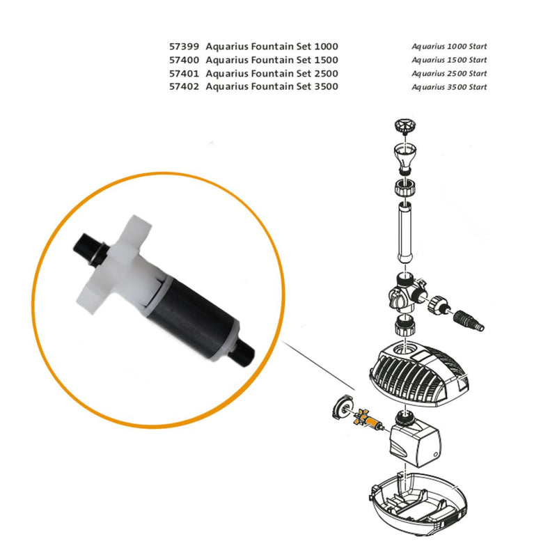 Oase/Pontec - Part - 18013 Replacement Impeller for Pond Pumps