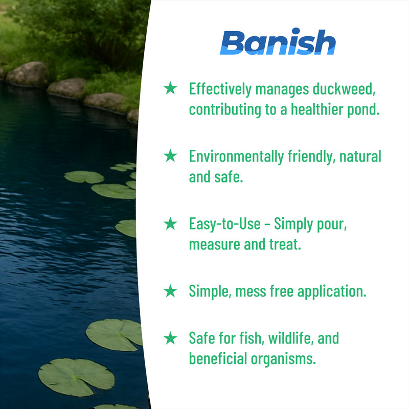 Banish BioActive Duckweed Pond Water Treatment