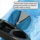 Hooded Pet Stroller with Rain Cover - Blue